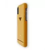 Funda con compartimento para tarjetas VixFox para iPhone XR, amarillo mostaza, funda protectora fina con compartimento para tarjetas
