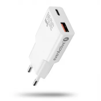 Cargador de pared USB universal everActive SC-380Q Super slim QC 3.0 – Quick Charge 3.0, diseño compacto
