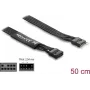 DeLOCK 86055 cable alargador de cinta HD Audio, pin header de 9 pines macho a hembra, 50 cm, negro