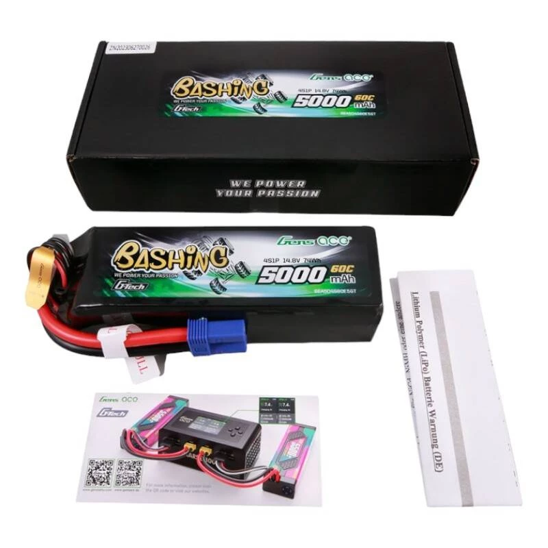 Batería Gens ace G-Tech 5000mAh 14,8V 4S1P 60C Lipo Pack