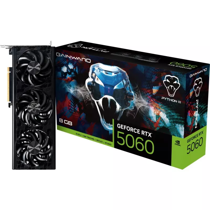 Gainward GeForce RTX 5060 Python III 8GB GDDR7 Tarjeta gráfica