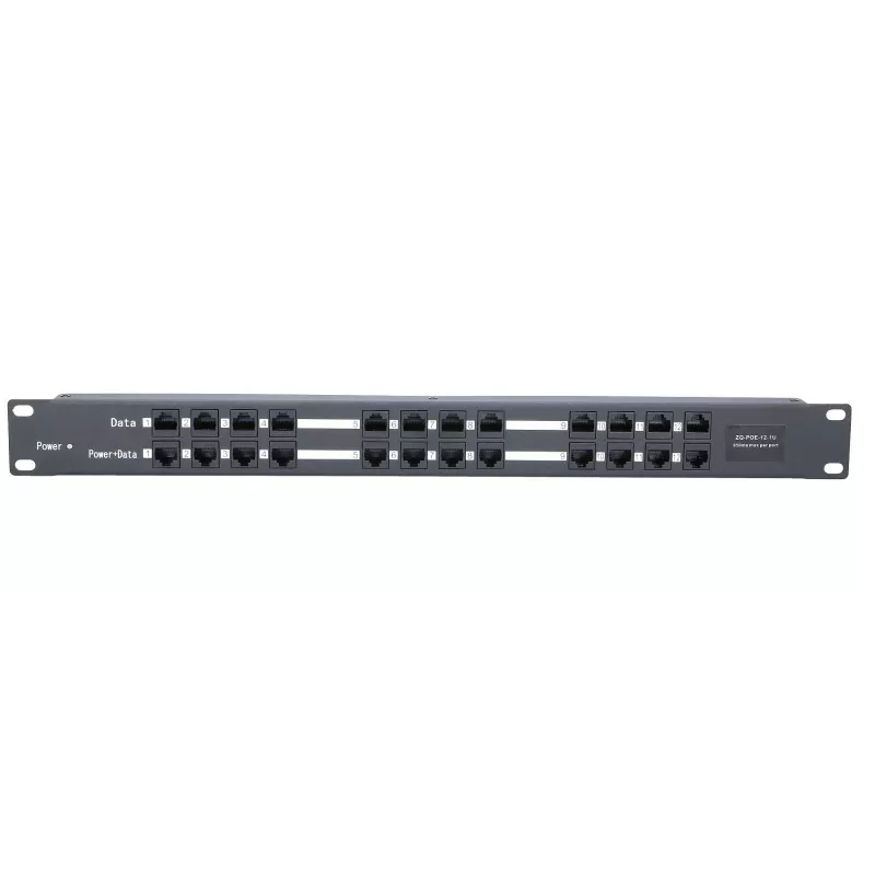 Inyector PoE Extralink 12 puertos 12x 100Mb/s RJ45, rack