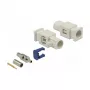 Conector coaxial DELOCK 89756 — FAKRA B macho, contactos dorados, 9,4×25,6×7,4 mm