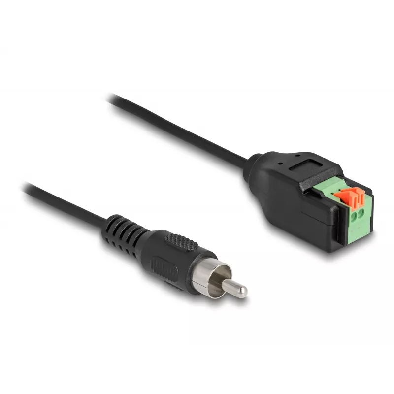 DeLOCK cable adaptador de conector RCA a regleta con botón de presión 15 cm