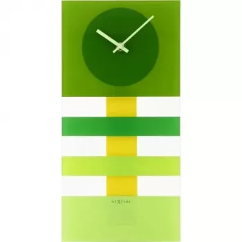 NeXtime Reloj de pared 2855gn Bold Stripes, 19 x 38 cm, pared, verde