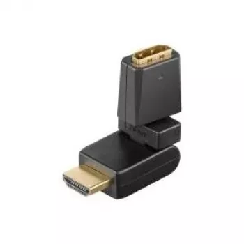 Wentronic Goobay Adaptador HDMI™, conector hembra HDMI estándar (Type-A), Negro – conector hembra HDMI™ A > conector macho HDMI™ A, orientable (60757)