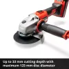 Amoladora angular inalámbrica profesional AXXIO, 18 voltios (rojo/negro, sin batería ni cargador)