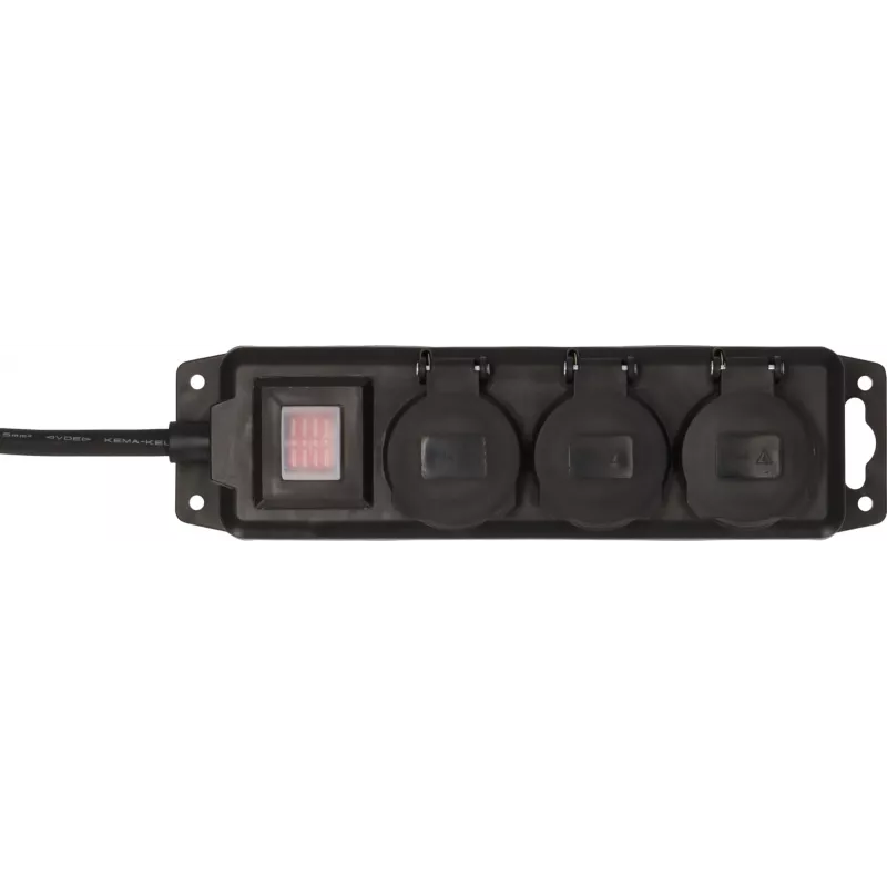 Brennenstuhl 1159950013 - 2 m - Interior/Exterior - Unmanaged - IP44 - Resistente al polvo - Protegido contra la lluvia - Protegido contra salpicaduras - Negro