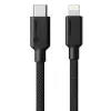 Alogic Cable USB 2.0 USB-C conector macho – Lightning conector macho 1m negro