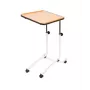 Mesa de noche Mobilex BRAK diseño compacto con espacio de almacenamiento, tablero rectangular, 4 ruedas con freno, altura 61–87 cm, 540×410 mm