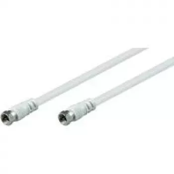Wentronic Goobay cable de conexión SAT, blanco, 2,5 m - conector macho F conector macho F (11724)