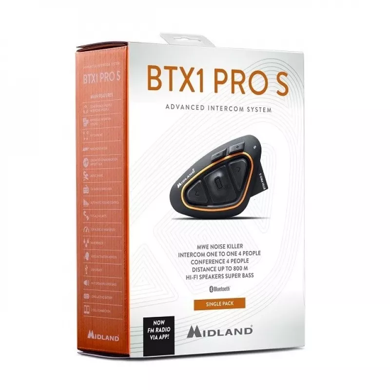 Intercomunicador para moto Midland BTX1 PRO S-SINGLE