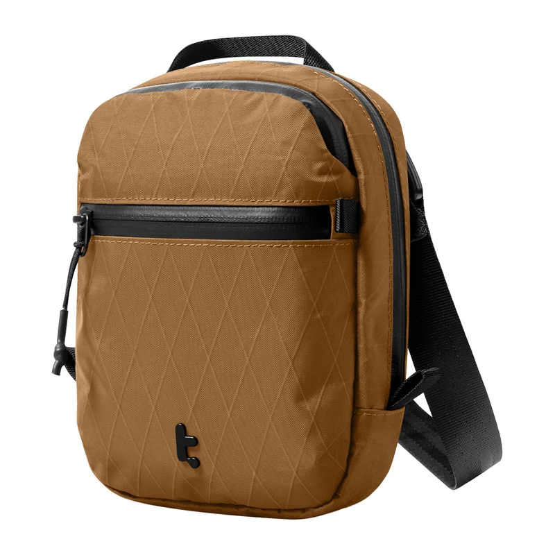 Bolsa de viaje Tomtoc Aviator-T37 con correa de hombro, tejido X-Pac, marrón
