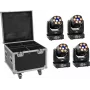 Juego LED EUROLITE 4x TMH-H90 con maleta con ruedas – juego de iluminación portátil