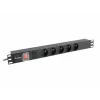 Lanberg PDU-05E-0200-IEC-BK unidad de distribución de corriente (PDU) 5 salidas AC 1U Negra