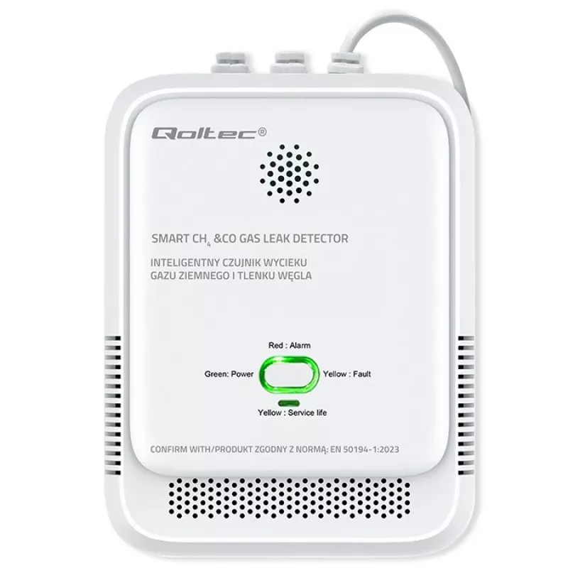 Detector de gas y monóxido de carbono LED