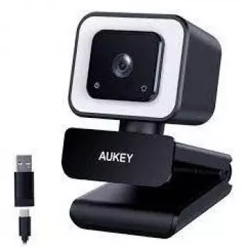 Webcam Aukey PC-LM6 Stream Series con anillo de luz Full HD con sensor 1/3-CMO negro