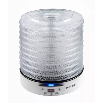 Deshidratador de alimentos Concept Solution SO2020, 500 W, pantalla LED, plata, 220–240 V, 3,3 cm de diámetro de rejilla