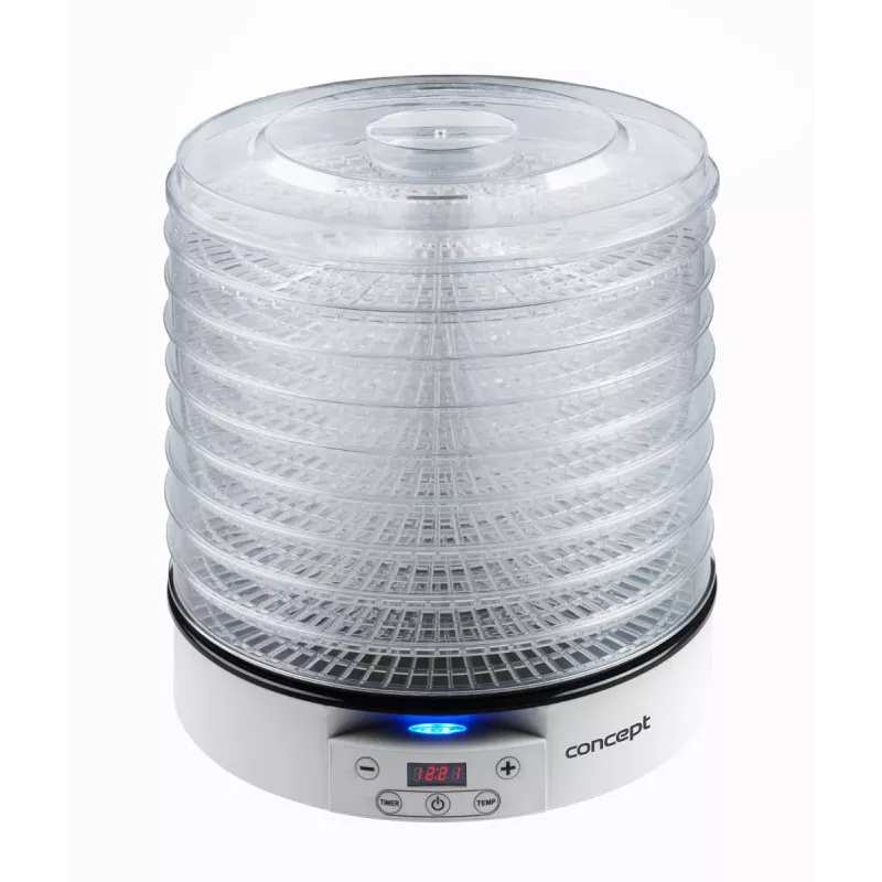 Deshidratador de alimentos Concept Solution SO2020, 500 W, pantalla LED, plata, 220–240 V, 3,3 cm de diámetro de rejilla