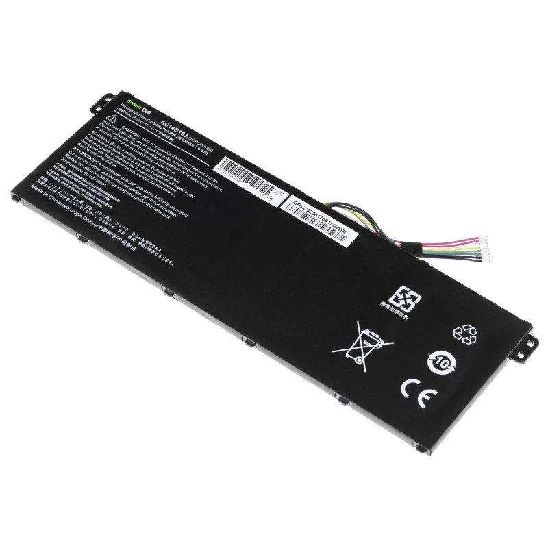Batería Green Cell AC52 para Acer Aspire E11 ES1-111M ES1-131 E15 ES1-512 Chromebook CB3-111 CB5-311, 11,4V 2200mAh Li-Ion, 3 celdas, negra