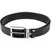 Cinturón de cuero negro talla L, cinturón portaherramientas negro, E-05365