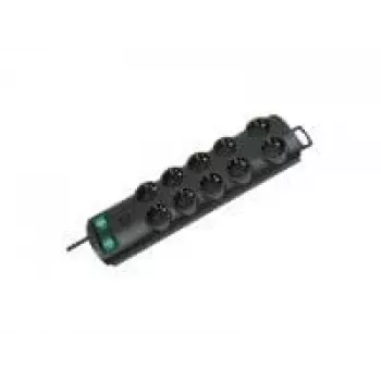 Regleta de enchufes Brennenstuhl Primera-Line 10 tomas negra 2 m 1153300120, negra, H05VV-F 3G1,5 cable de alimentación 2,0 m