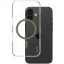 Funda transparente PanzerGlass CARE Urban Combat con MagSafe verde iPhone 16