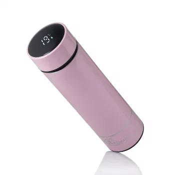 Extralink Smart Travel Mug rosa, termo con pantalla LED
