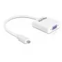 Adaptador de cable de vídeo DeLOCK 65347 VGA D-Sub a HDMI tipo D Micro blanco