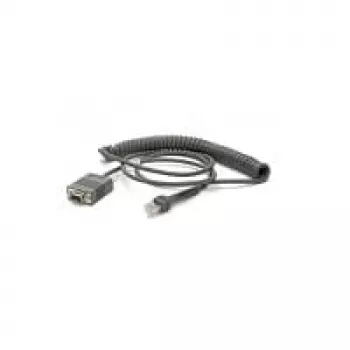 Zebra CBA-RF2-C09ZAR cable serie negro 2,8 m RS232 DB9
