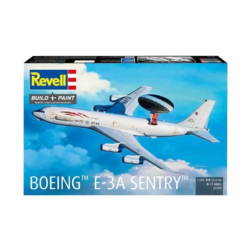 Maqueta de plástico REVELL Boeing E-3A Sentry kit de modelo de avión a escala 1:144