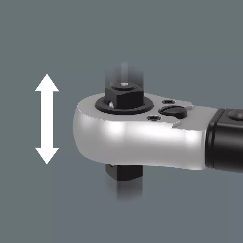 Llave dinamométrica con cuadradillo pasante Click-Torque Lock C 3 R/L negro/verde, salida 1/2, 40 a 200 Nm