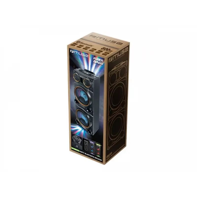 Muse M-1988 Altavoz portátil/para fiestas DJ Negro 800 W