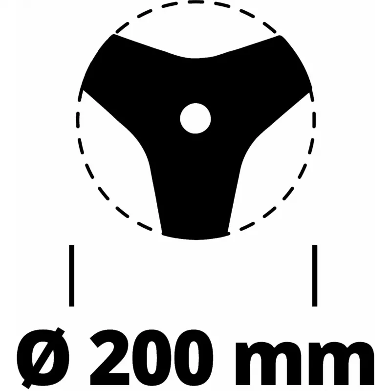 Cuchilla para desbrozadora Einhell 3405083 acero inoxidable 20 cm negro