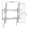 Soporte de pared para TV Maclean MC-412 32 -70 VESA 400x400 45kg inclinable universal ajustable nivel y accesorios de montaje
