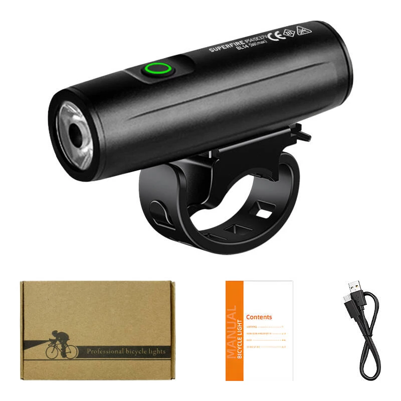 Luz para bicicleta Superfire BL14 — 400 lm, 3 modos