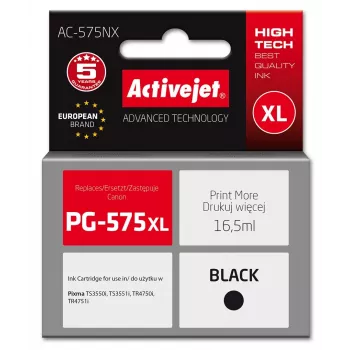Tinta Activejet AC-575NX para impresoras Canon, equivalente a Canon PG-575XL; Supreme; 16,5 ml; negra