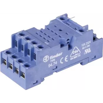 FINDER S.p.A. base roscada azul con fijación por clip 94.74 (94.74)