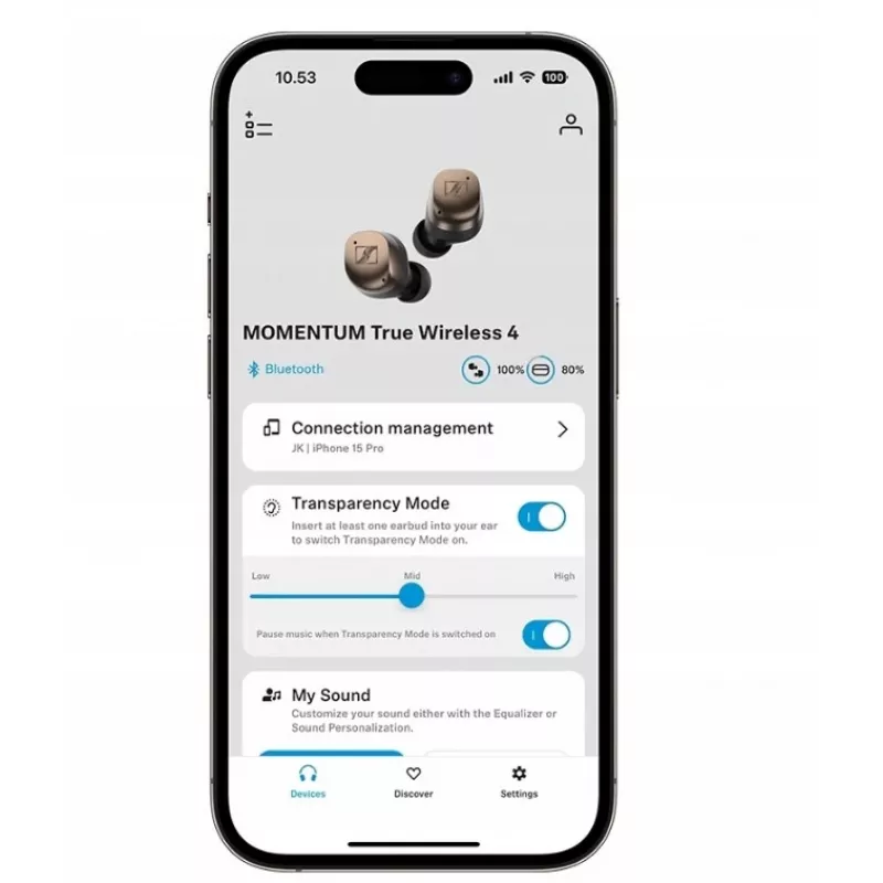 Auriculares Sennheiser Momentum True Wireless 4 - negro Copper