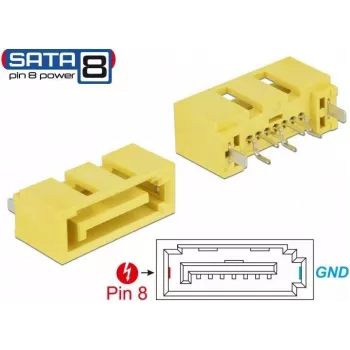 Conector de cable DeLOCK 89886 SATA amarillo (89886)
