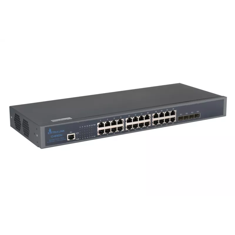 Switch gestionado Extralink Chiron 24x RJ45 1000Mb/s 4x SFP+ L3