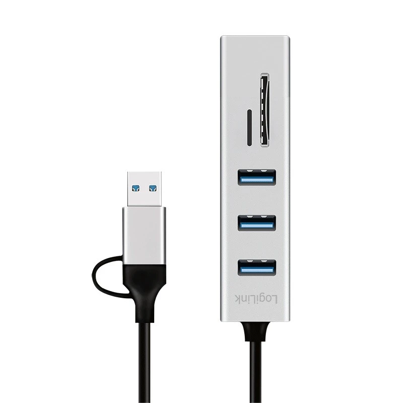 Hub USB 3.0 USB-A, ranura SD/microSD, 2 en 1