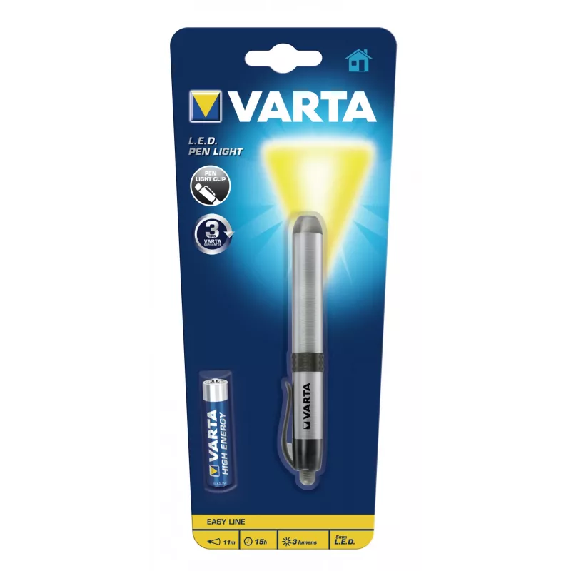 Varta -LEDPL - luz intermitente de pin - plata - aluminio - LED - 1 lámpara - 3 lm