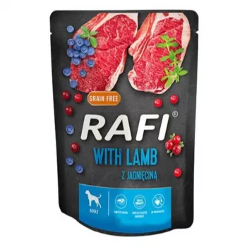 Dolina Noteci Rafi con cordero, arándanos, arándanos rojos - Comida húmeda para perros 300 g