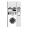 Armario de baño Top e shop ZESTAW MARPOL BIEL — de pie, estructura blanca, 10 estantes