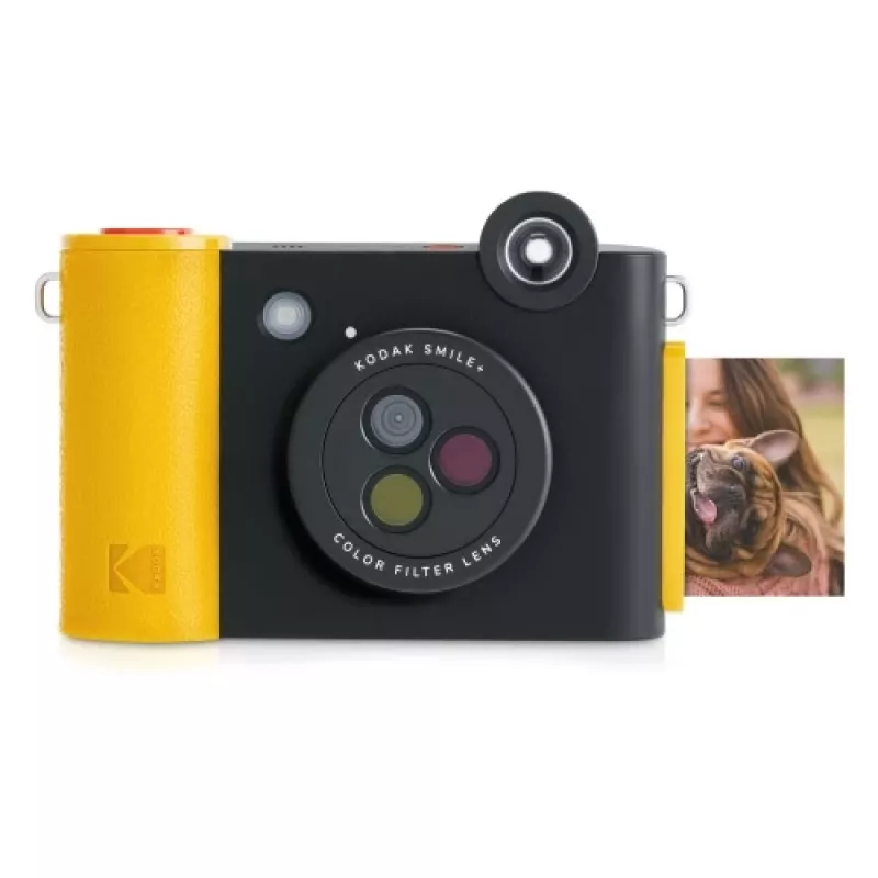 Cámara instantánea Kodak SMILE+ 2x3 Negra — cámara instantánea portátil con copias 2×3