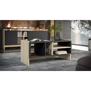 Banco/mesa Cama PORTO 100x50x46 roble/negro