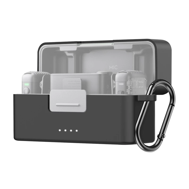 Funda protectora Puluz para DJI Mic 2 PU716B — negra, estuche rígido de almacenamiento