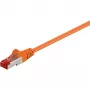 Cable de red Wentronic Goobay CAT 6, S/FTP (PiMF), naranja, 10 m - LSZH libre de halógenos, cobre (93469)