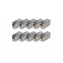 Acoplador modular CAT 5e RJ45 Digitus 10 unidades dorado plateado